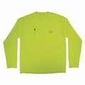 Ergodyne Chill-Its 6689 Cooling Long Sleeve Sun Shirt with UV Protection, Large, Lime 12144